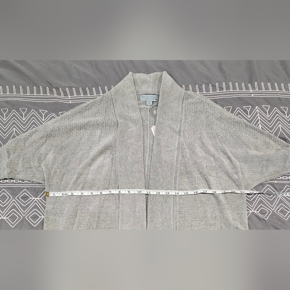 Barefoot Dreams Cozychic Ultra Lite Knit Cardigan Size S/M In Light Grey - Picture 3 of 9